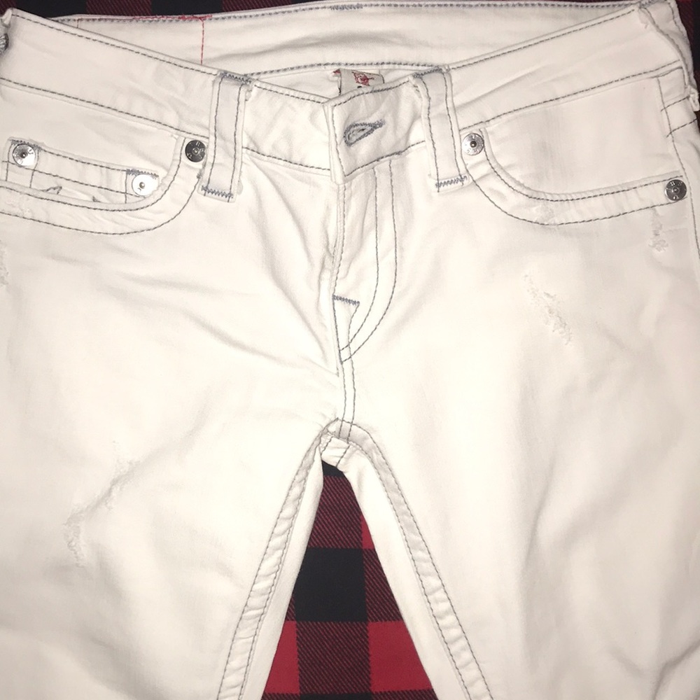 True religion all white jeans